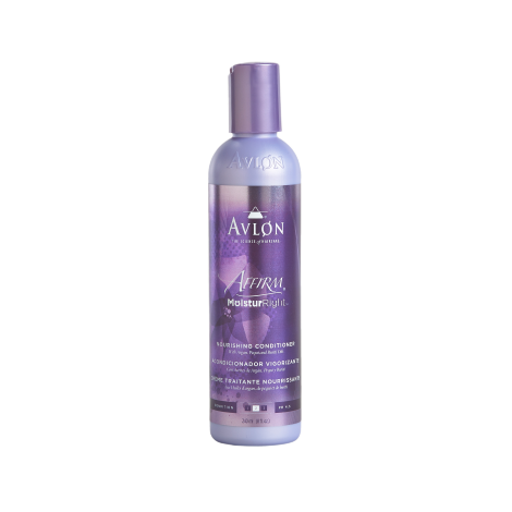 A bottle of Avlon Affirm MoisturRight Nourishing Conditioner.